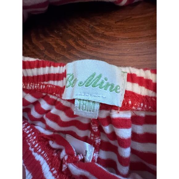 All Mine Baby Girl 2 Piece Stripe Christmas PJ's 18 Months Ruffles - Picture 12 of 13